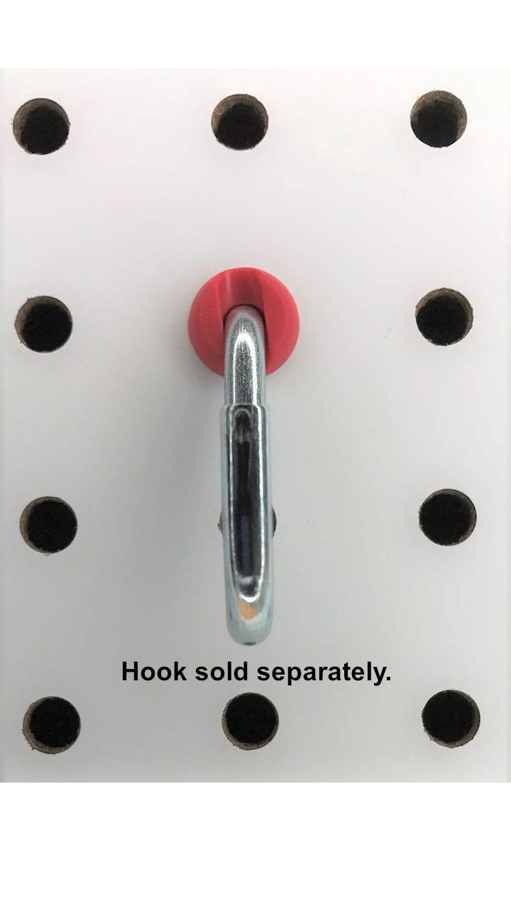 Pegitz Pegboard Peg Locks 50PCS (1/4 inch, Red) - Image 2